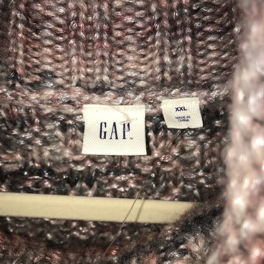 Mockneck GAP Sweater BNWT XXL Pink Spacedye - Picture 6 of 8